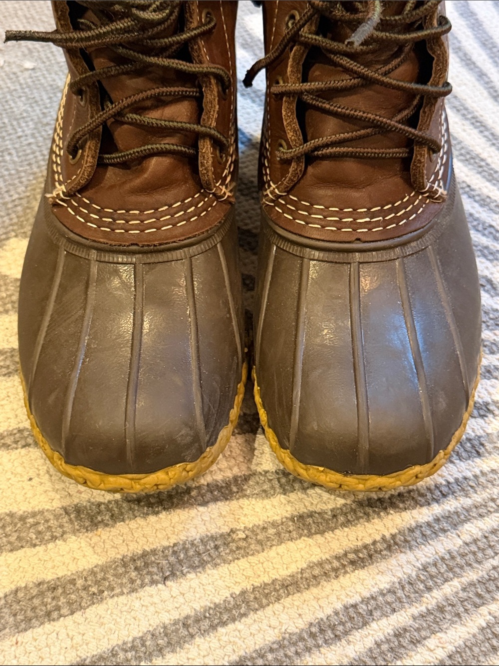 L.L. Bean Brown Leather aUpper Duck Boots Size 8?? - Picture 2 of 7